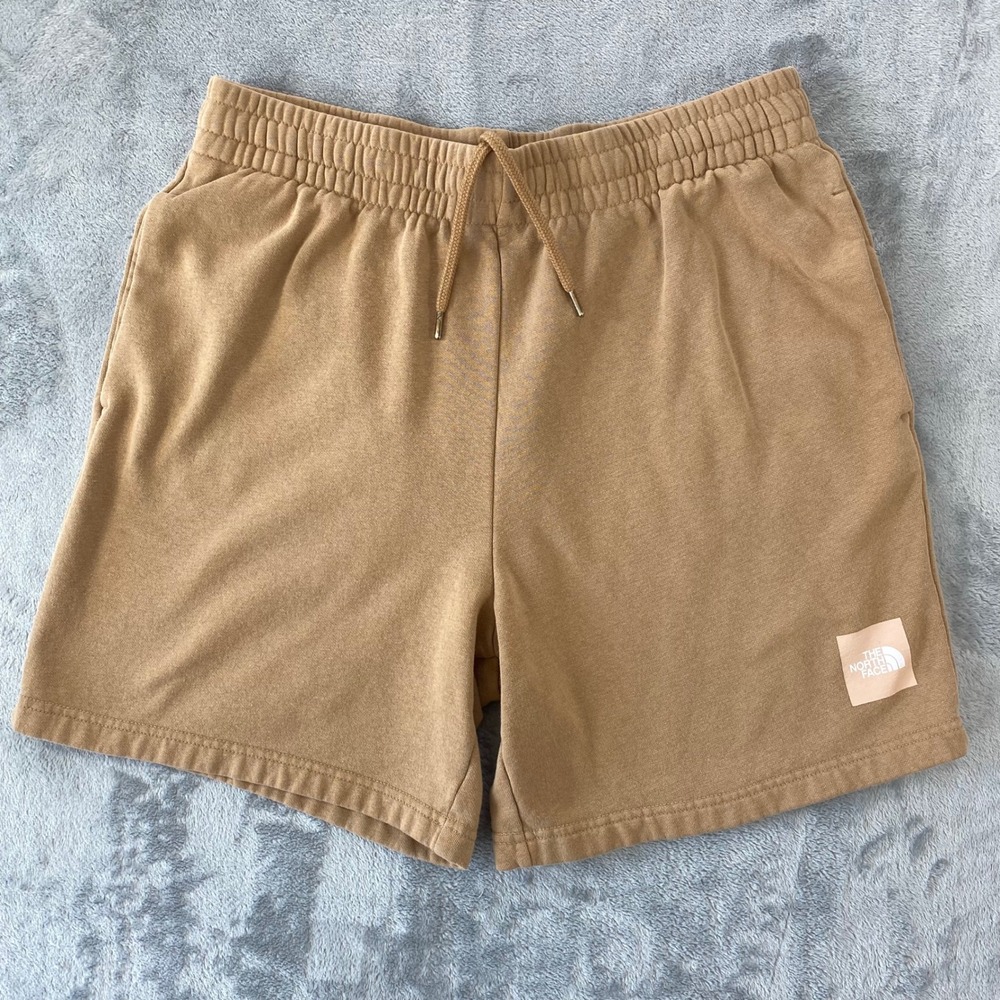 THE NORTH FACE Fleece Shorts Mens Large Tan Drawstring Athletic A811Y Cozy